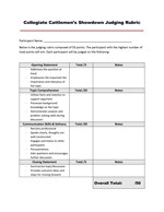 Showdown Rubric