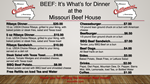 2021 Beef House Menu